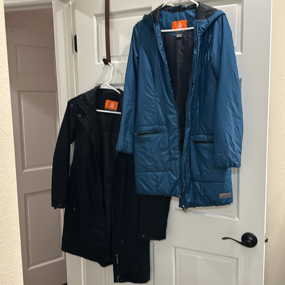 Merrell 3 in 1 insulated parka jacket & coat WP Teal blue Women’s XS excellentUC